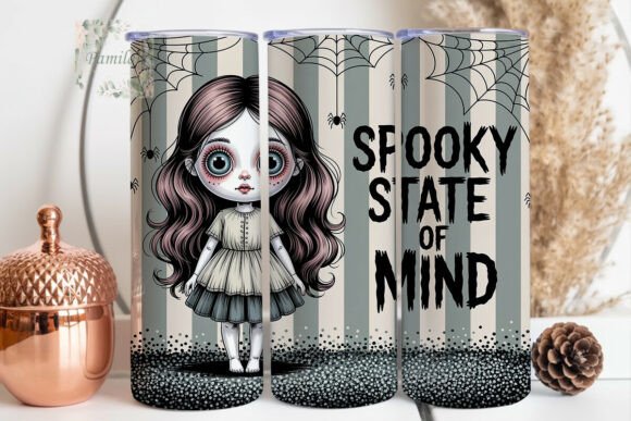 Download Spooky Doll Glitter 20oz Tumbler Wrap - Spooky doll Collection