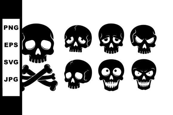 Download Collection of Black Skull Icons with Var - Premium Resources